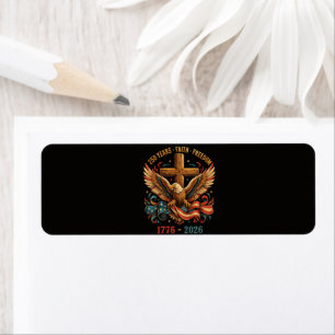 250 Years of Faith and Freedom Patriotic Eagle Return Address Label