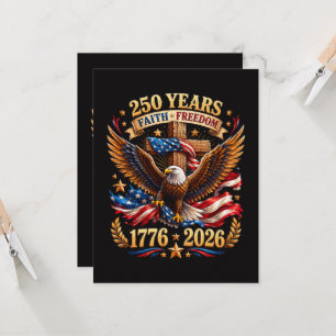 250 Years of Faith Freedom Eagle Patriotic Invitation