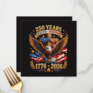 250 Years of Faith Freedom Eagle Patriotic Menu