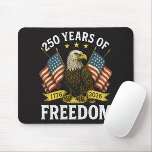 250 years of freedom 1776 2026 bald eagle mouse pad