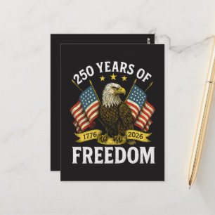 250 Years of Freedom 1776 2026 Bald Eagle Postcard