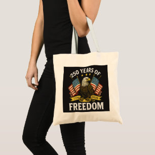 250 Years of Freedom 1776 2026 Bald Eagle Tote Bag