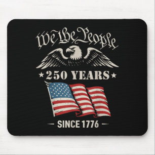 250 Years of Freedom 1776 2026 Patriotic Bald Mouse Pad