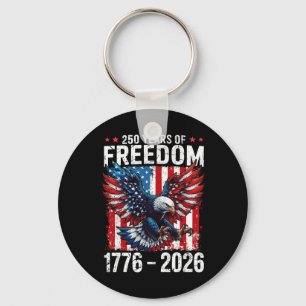 250 Years Of Freedom 1776 2026 Patriotic Ld Eagle Key Ring