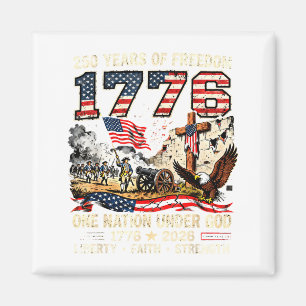 250 years of freedom 1776 one nation under god usa magnet