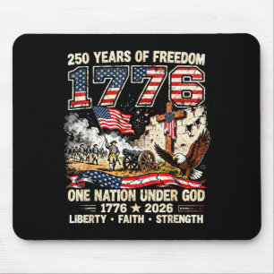 250 years of freedom 1776 one nation under god usa mouse pad