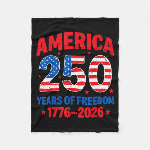 250 years of freedom 250th anniversary usa flag 4t fleece blanket