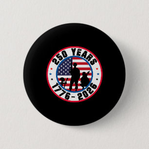 250 Years Of Freedom 250th Anniversary Usa Veteran 6 Cm Round Badge