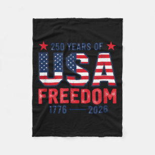 250 years of freedom american 1776 2026 250th usa fleece blanket