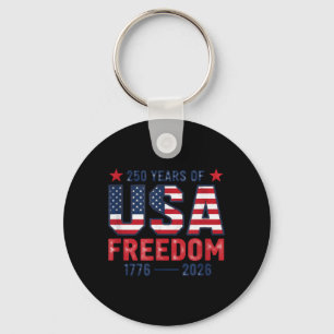 250 Years of Freedom American 1776 2026 250th USA Key Ring