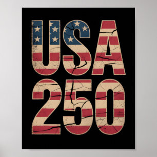 250 Years Of Freedom American 1776–2026 Patriotic Poster