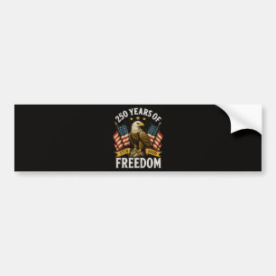 250 Years of Freedom Bald Eagle Bumper Sticker