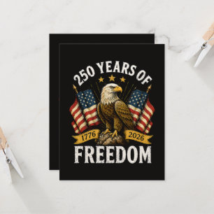250 Years of Freedom Bald Eagle Invitation