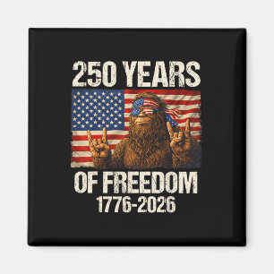 250 Years Of Freedom Bigfoot Rock 1776-2026 4th Of Magnet
