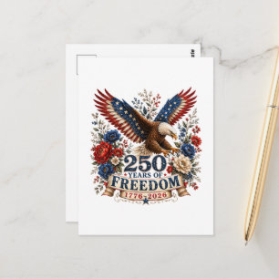 250 Years of Freedom Eagle 250th Anniversary USA Postcard