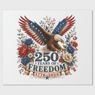 250 Years of Freedom Eagle 250th Anniversary USA Wrapping Paper