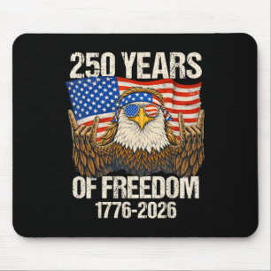 250 Years Of Freedom Eagle American Flag 250th Ann Mouse Pad