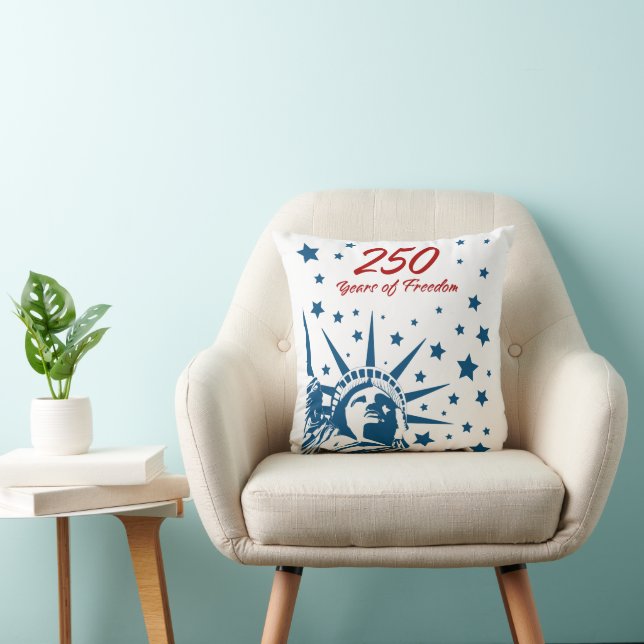 250 Years of Freedom Happy Birthday USA Patriotic  Cushion (Chair)
