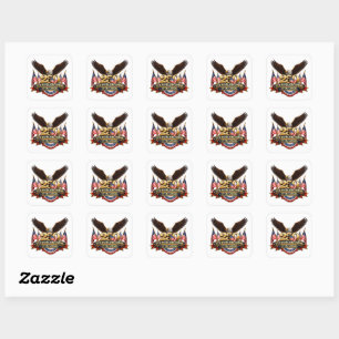 250 years of freedom independence day square sticker