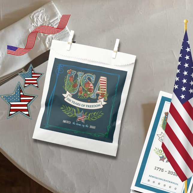 250 Years of Freedom Midnight Blue Elegant  Favour Bag (250 Years of Freedom Midnight Blue Elegant Favor Bag)