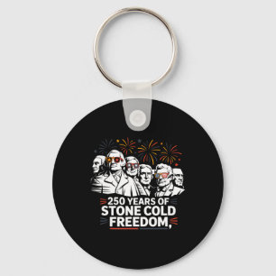 250 Years Of Freedom Mount Rushmore Stone Cold 4th Key Ring