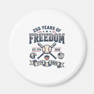 250 Years of Freedom Patriotic Baseball Design_1 Magnet