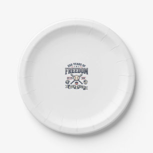 250 Years of Freedom Patriotic Baseball Design_1 Paper Plate