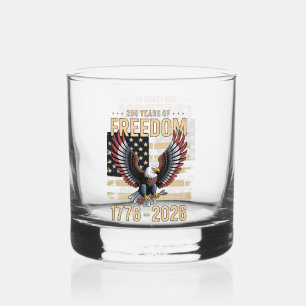250 Years of Freedom Patriotic Eagle Anniversary Whiskey Glass