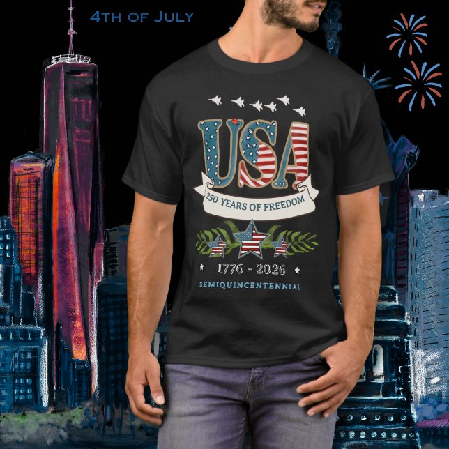 250 Years of Freedom Patriotic Fighter Jet T-Shirt (250 Years of Freedom Patriotic Fighter Jet T-Shirt)