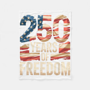 250 Years Of Freedom Patriotic Usa American Flag S Fleece Blanket