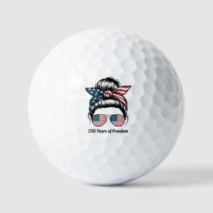 250 Years of Freedom Patriotic Woman Golf Balls