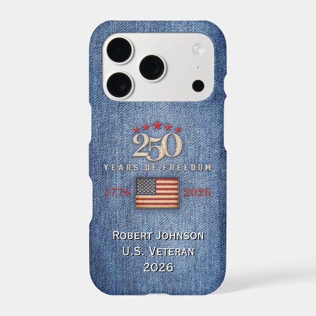 250 Years of Freedom - Personalised Phone Case (Back)