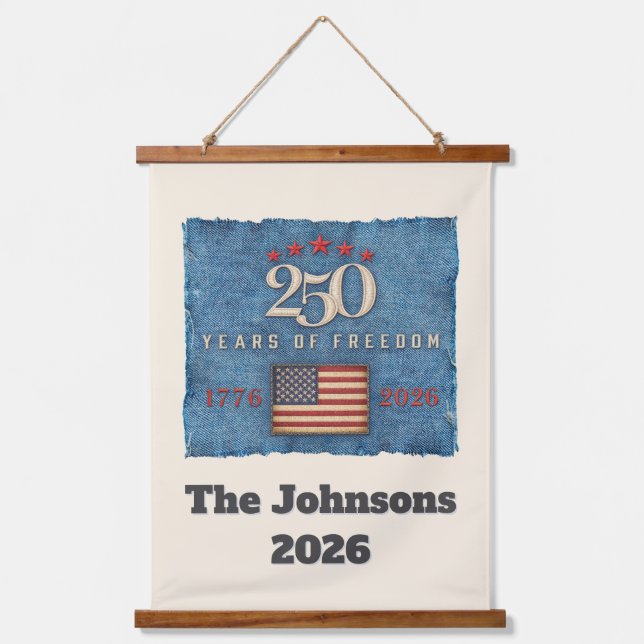 250 Years of Freedom - Personalized Wall Tapestry (Front)