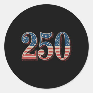 250 Years Of Freedom Semiquincentennial 1776-2026 Classic Round Sticker