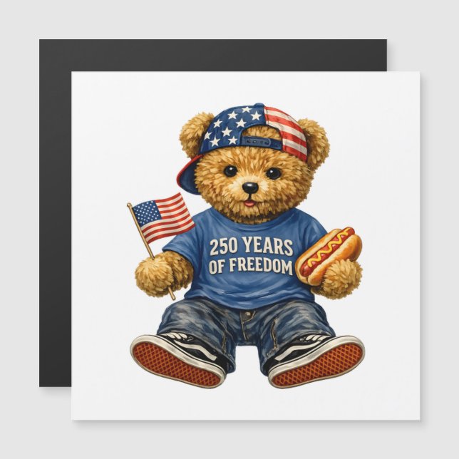 250 Years Of Freedom Teddy Bear  (Front/Back)