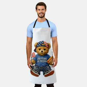 250 Years Of Freedom Teddy Bear Apron
