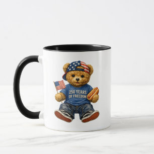 250 Years Of Freedom Teddy Bear Mug
