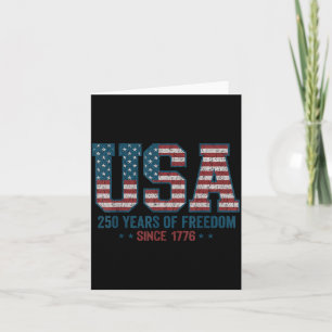 250 years of freedom usa 1776 2026 july 4th card