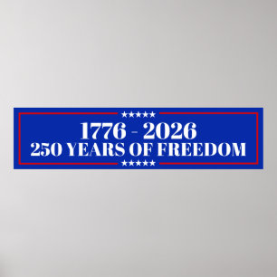 250 Years of Freedom USA 1776–2026 Poster
