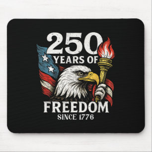 250 Years Of Freedom Usa Bald Eagle America Flag 4 Mouse Pad