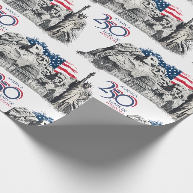 250 years of Freedom USA Independence Wrapping Paper (Corner)