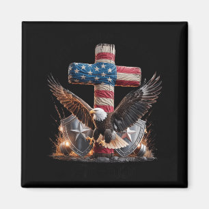 250 Years of Freedom with Cross 1776-2026 USA Magnet