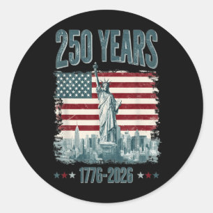 250 Years Of Independence 250th Anniversary July Classic Round Sticker