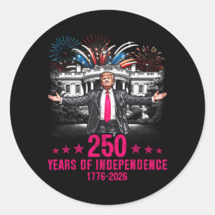 250 Years of Independence American Flag 250th Classic Round Sticker