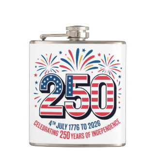 250 Years of Independence  Hip Flask