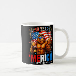 250 Years of Merica 250th USA Flag Sasquatch Coffee Mug