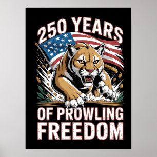 250 Years of Prowling Freedom Puma Art Poster