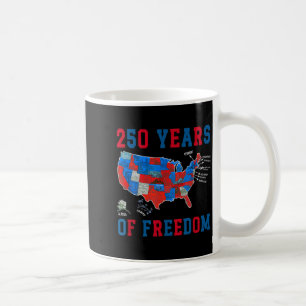 250 Years of Stars Stripes - USA MAP Coffee Mug