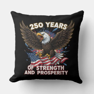 250 Years of Strength Eagle Patriotic Cushion