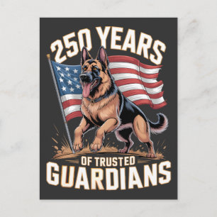 250 Years of Trusted Guardians Shepherd Art Postcard